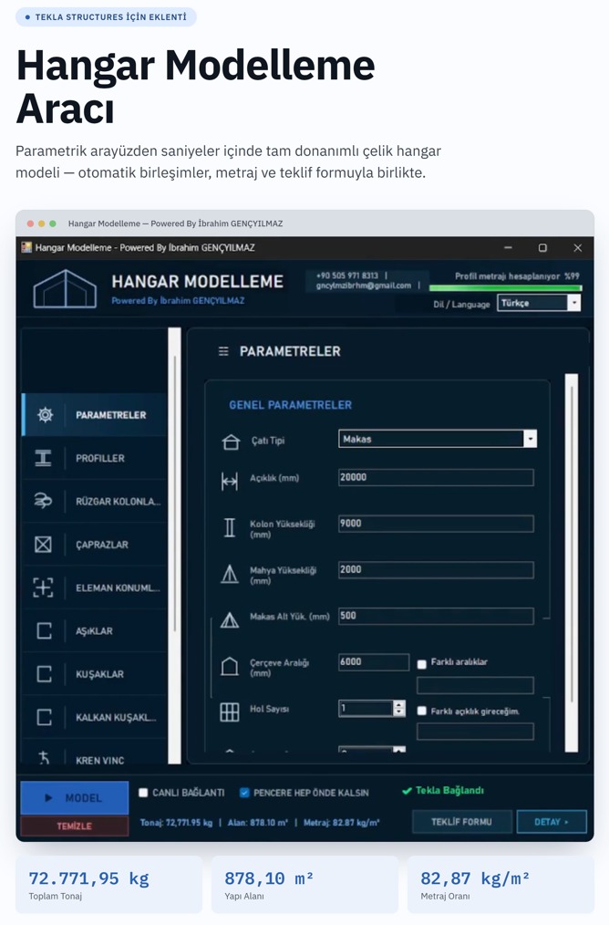 Tekla Structures - Hangar Modelleme Aracı